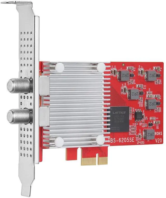 Alt view image 2 of 5 - TBS 6205se DVB-T2 / C2 / T/C(J.83A/B/C) / ISDB-T/C / ATSC1.0 Quad PCIe Digital TV Tuner Card for PC