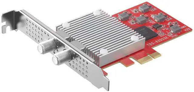 Alt view image 3 of 5 - TBS 6205se DVB-T2 / C2 / T/C(J.83A/B/C) / ISDB-T/C / ATSC1.0 Quad PCIe Digital TV Tuner Card for PC