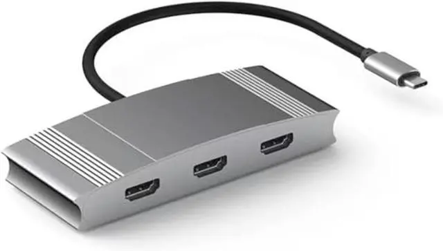 Main image of WJESOG USB C to 3 HDMI Adapter,Type C Multi Monitor 3 Port,Support Dual 4K@60Hz or One 4K@60Hz and Two 4K@30Hz
