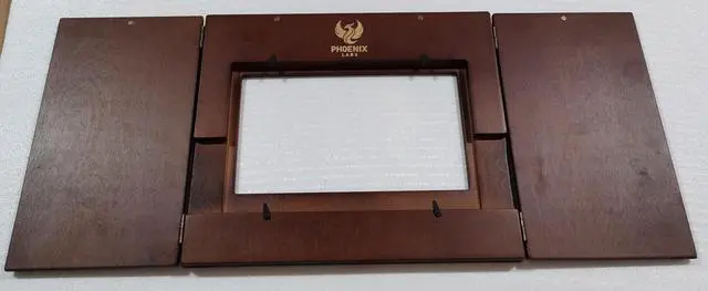 Alt view image 3 of 5 - Dungeon Master Screen with Monitor by Yamata Labs - DM Screen with Digital Display - Antique Dark Wood, Portable & Lightweight DM Screen with Monitor - Premium Design for Versatile RPG Scenarios