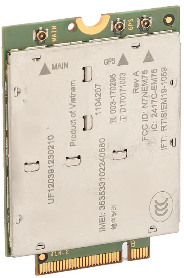 Main image of EM7565 Card, EM7565 1104207 4G Module for Laptops with NGFF M2 Interface, 4G Router, PCI Express M.2 Cat 12 High Speed 4G LTE Network Card, 24 LTE Bands