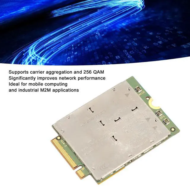 Alt view image 2 of 5 - EM7565 Card, EM7565 1104207 4G Module for Laptops with NGFF M2 Interface, 4G Router, PCI Express M.2 Cat 12 High Speed 4G LTE Network Card, 24 LTE Bands