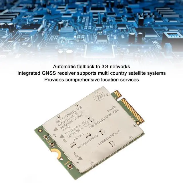 Alt view image 3 of 5 - EM7565 Card, EM7565 1104207 4G Module for Laptops with NGFF M2 Interface, 4G Router, PCI Express M.2 Cat 12 High Speed 4G LTE Network Card, 24 LTE Bands