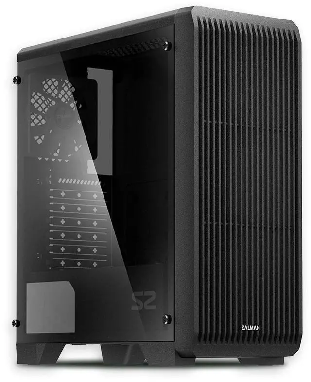 Main image of Zalman S2 TG ATX Mid-Tower PC Case, 3 x Pre-Installed 120mm Zalman Quiet Fans (Support up to 8 Fans), High Airflow Mesh Front Panel, Full Tempered Glass Side Panel, Support GPUs up to 330mm, USB 3.0