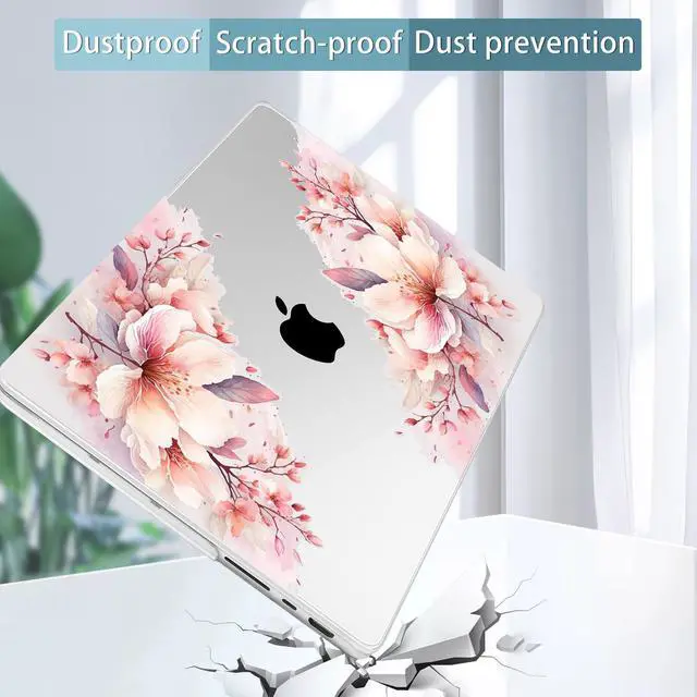 Alt view image 5 of 5 - Tuiklol for MacBook Pro 14 Inch Case 2025-2021 Release M5 A3434 /M4 A3112 A3401 A3185/M3 A2918 A2992/M2 A2779/M1 A2442 Pro/Max,Hard Shell Case with Screen Protector for Touch ID,Big Floral