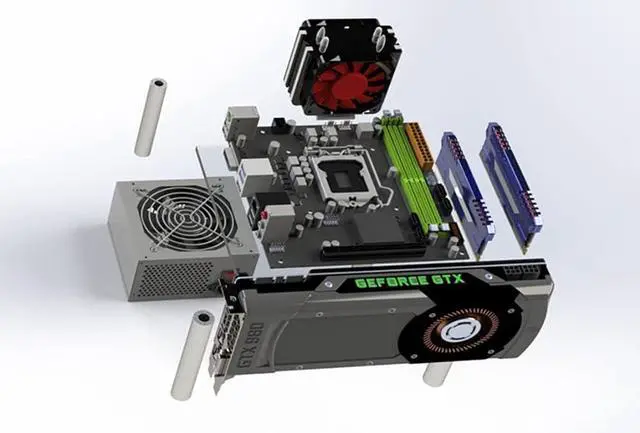 Alt view image 3 of 5 - Open Sytle Computer Case Computer Heat Dissipation Case Support Water Cooling Acrylic ATX Motherboard Test Bench Platform DIY PC Chassis
