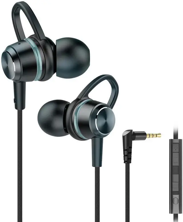 Main image of TUNSEZ HiFi Wired Earbuds, Gaming Earbuds, PRO Gaming Ear Buds Wired, in-Ear Monitor Buds, Low-Profile 90deg Plug, 3.5mm Plug, Built-in Microphone, Multi-Function Button, PC, Mobile(Black)