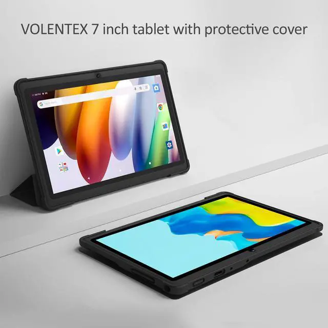 Alt view image 3 of 5 - VOLENTEX 7 Inch Tablet, Quad Core Android 13 OS, 32GB ROM, WiFi 6, Bluetooth, Dual Camera, USB C Tablet PC, 7" Touch Screen IPS HD Display Android PAD