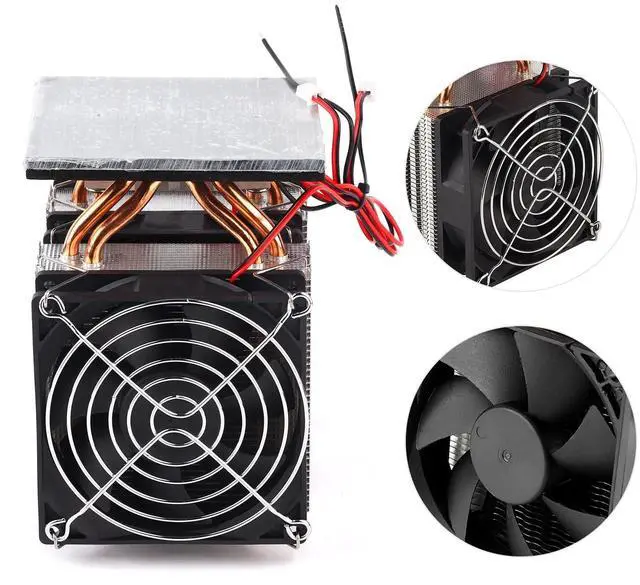 Alt view image 2 of 5 - DC 12V 10A Mini Thermoelectric Cooler Heat Sink Module Semiconductor Refrigeration Kit Air Conditioner Cooling System