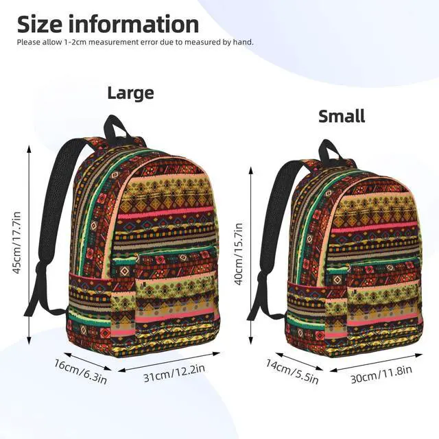 Alt view image 4 of 5 - XBFCDN Boho School Backpack For Boys and Girls Extra Large Travel Kids Backpacks Fits 17 Inch Laptop