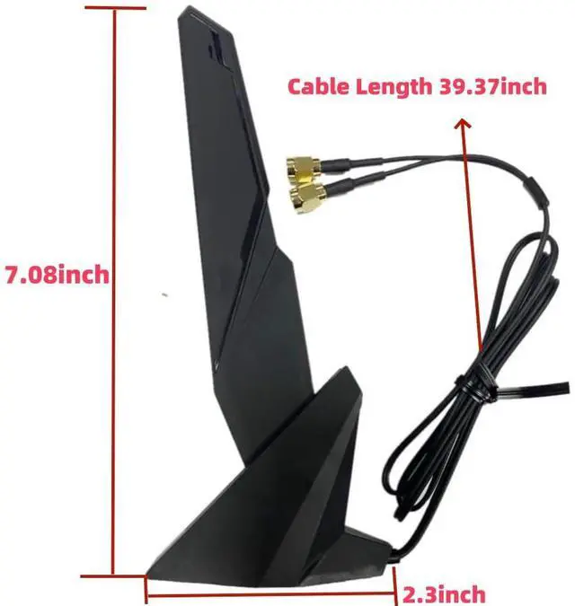 Alt view image 2 of 4 - 2T2R Dual Band WiFi Antenna for MSI MPG MEG Z490I Z590I B550I GODLIKE Gaming Z370 Z390 WiFi 6E Moving Antenna