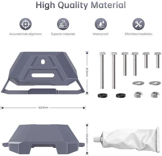 Alt view image 2 of 5 - XLTTYWL Starlink Mini Mount, Premium Star Link Mimi Standard Mobility Roof RV Mounts for Mini Star Link Flat Standard Dishy Fits RV, Wood, Metal, Plastic or Slotted Vehicle Rails(Mini Flat Mount)