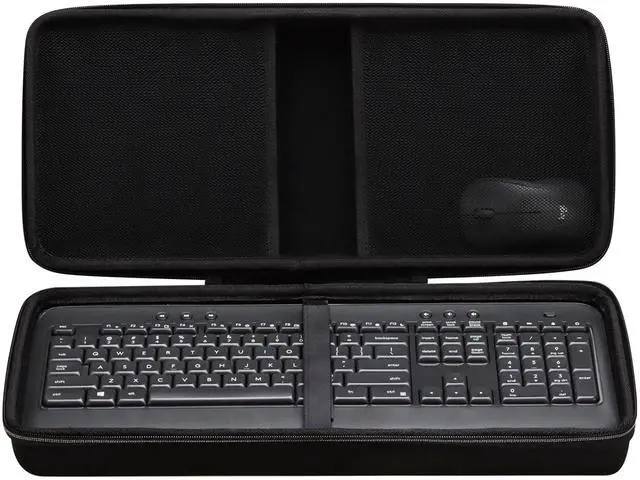 Main image of XANAD Hard Case Compatible with Logitech MK540 Advanced Wireless Keyboard and Mouse Combo(Black)-Inside: 18.3"x8.1"x1.3"