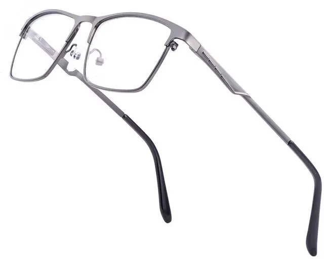 Alt view image 2 of 5 - YIMI Mens Blue Light Glasses Men Computer Gaming BlueLight Blocking Glasses Metal Anti Eyestrain Clear Lens Eye Protection (Photochromic/Dual Purpose)