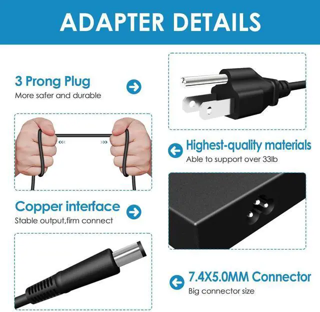 Alt view image 3 of 5 - AIWING 180W AC Charger Compatible with Dell G7 15 17 7588 7590 7790 G5 15 5587 5590 G3 15 17 3579 3779 Laptop Power Adapter Supply Cord (SL195334)