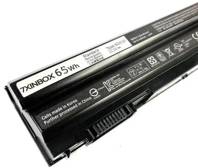 Alt view image 2 of 5 - 7xinbox 11.1V 65Wh 5800mah N3X1D M5Y0X 8858X T54FJ Replacement Laptop Battery for Dell Latitude E6540 E6440 E5530 E5430 E6520 E6420 M2880