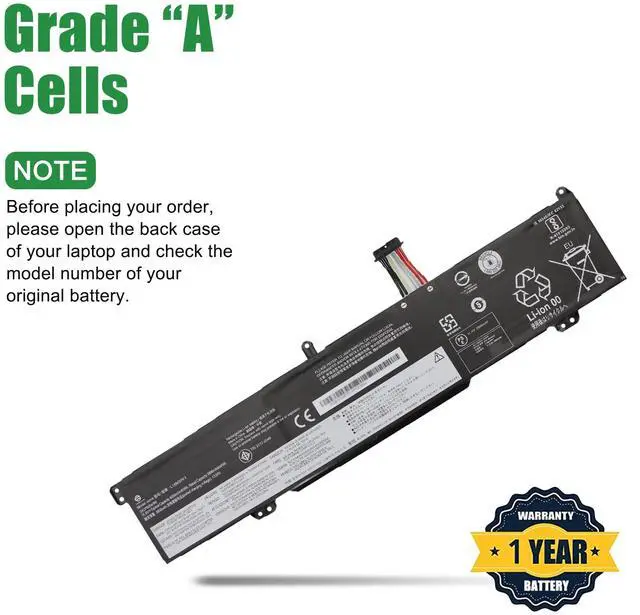 Alt view image 4 of 5 - JIAZIJIA L18M3PF1 5B10W67350 5B10T04975 Laptop Battery Replacement for Lenovo IdeaPad L340-15IRH L340-17IRH Gaming Series Notebook L18C3PF1 5B10T04976 5B10W67336 11.4V 45Wh 4000mAh