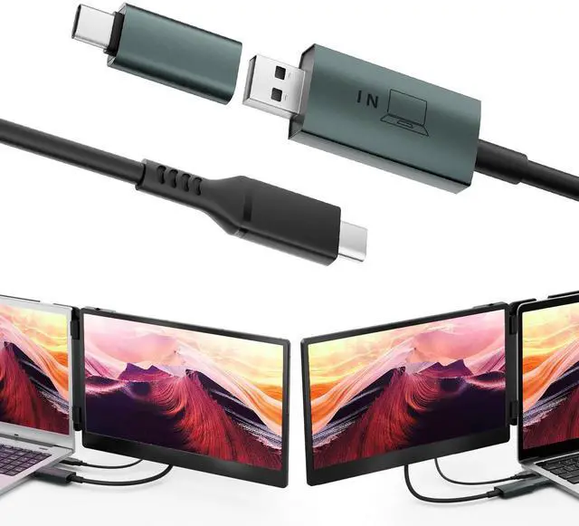Main image of Teamgee USB Data to Video Conversion Hub, HD Video Transfer Cable for Laptops with One Or No HDMI Port, Supports M1/M2/M3 MacBook Air/Pro and Windows-based Devices, Driver Installation Required