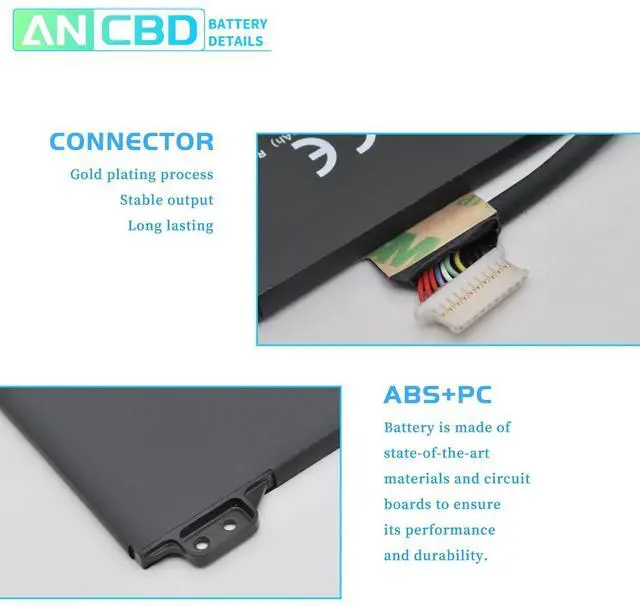 Alt view image 3 of 5 - ANCBD GH02XL GHO2XL Laptop Battery Replacement for HP Chromebook 11 G8 11A G8 14 G6 Chromebook X360 11 G3 14AT-NA000 NA0010CA NA0010DS Series L75783-005 L75253-271 HSTNN-DB9M, HSTNN-IB9C 7.7V/47.3Wh