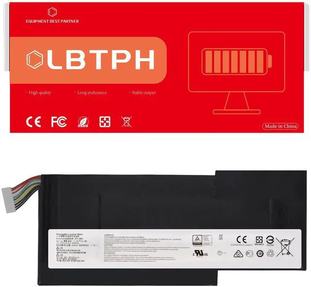 Main image of LBTECH BTY-M6K Laptop Battery Replacement for MSI MS-16K3 MS-17B4 Stealth Pro GS63VR 7RG 7RG-005 7RG-036CN GF63 8RD 8RD-031TH 8RC 8RC-034CZ GF75 Thin 3RD 9SC Series 11.4V 52.4Wh 4600mAh