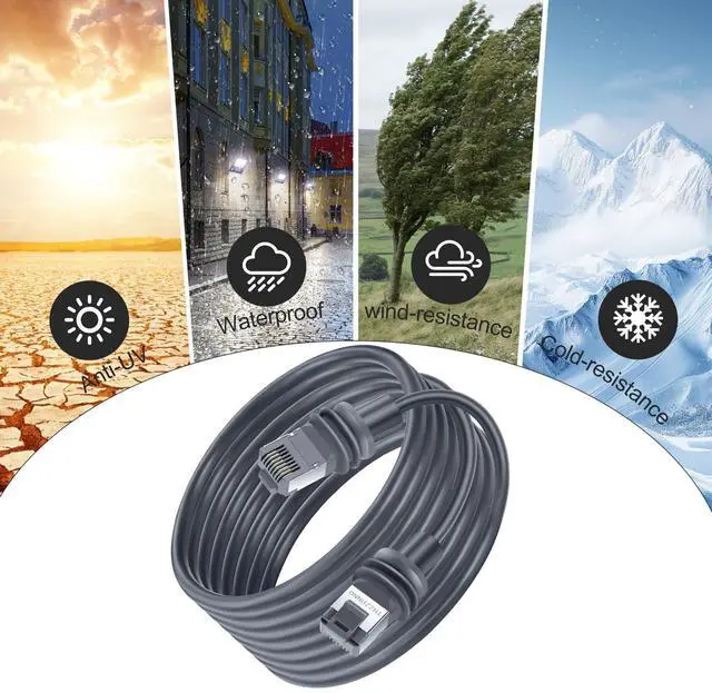 Alt view image 3 of 5 - Thzzhnno Starlink Gen 3 Cable 30FT, 1000Mbps Starlink Cable Gen 3 Replacement Cord for Standard V3 Starlink Ethernet Cable, FTP Extension Waterproof Outdoor Starlink Cable Gen 3 Gra