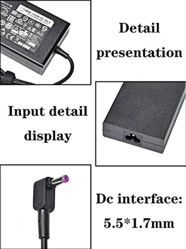 Alt view image 4 of 5 - Original 135W AC Charger PA-1131-16 for Acer Nitro 5 N18C3 AN515-51 AN515-41 AN515-53 AN515-52 AN515-43 AN517-51 N18C4 ADP-135K ADP-135KB T Laptop Charger Power Supply Cord
