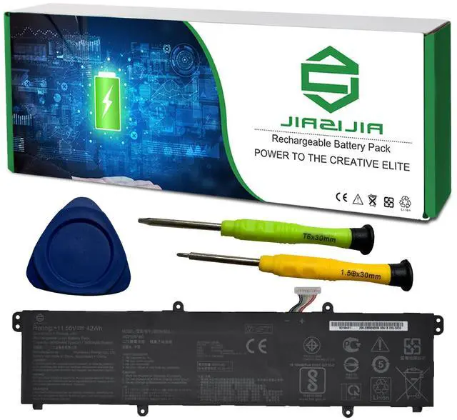 Main image of JIAZIJIA B31N1911 Laptop Battery Replacement for Asus VivoBook Flip 14 A413FA K413EA M413DA S413DA TM420IA TM420UA TP420IA TP420UA TP470EA TP470EZ X421DA X421IA X421UA Series B31BME1 11.55V 42Wh