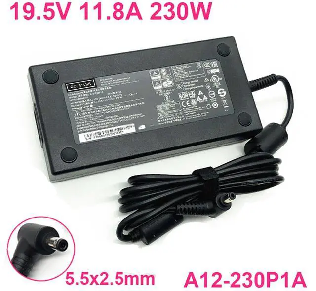 Alt view image 2 of 5 - 230W 19.5V 11.8A for Chicony A12-230P1A A17-230P1A A230A012L AC Adapter Charger for MSI P65 Creator GS75 Stealth Laptop GS66 GS65 GS76 WS65 WS66 WS75 WS76