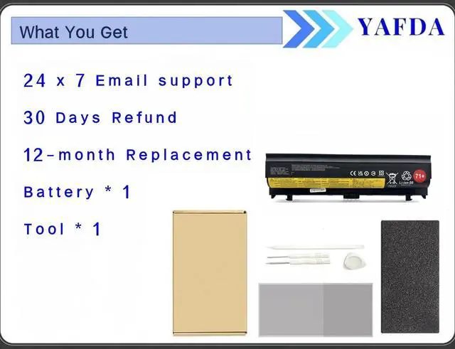 Alt view image 5 of 5 - Yafda 00NY488 Laptop Battery Replacement for Lenovo ThinkPad L560 L570 20F1 20F2 20J8 20J9 20JR 20F1001YGE 20F2S2GW00 20JRS0QP00 SB10H45071 SB10H45074 SB10H45073 71+ 00NY486 00NY489