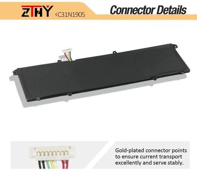 Alt view image 4 of 5 - 50Wh C31N1905 Battery Replacement for Asus VivoBook S13 S14 S15 S333 M433 S433 D533 K533 M533 S333EA S333JA S333JQ M433IA S433EA S433FA D533UA M533IA S533FA S533FL X321JA X521EA X521FL S521FA V533F