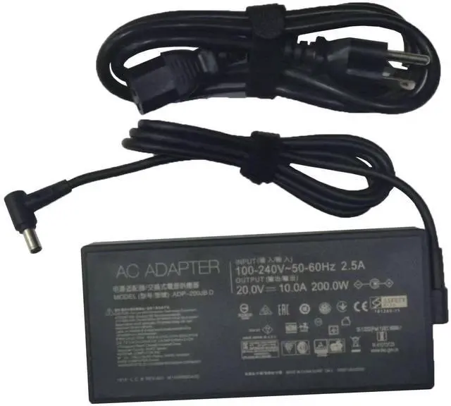 Alt view image 2 of 5 - 200W 20V 10A AC Charger ADP-200JB D Fit for ASUS TUF Gaming A15 A17 F15 F17 Asus ROG Zephyrus G15 GA503 GA503QM GA503QS GA503QR GA503QM-0008 FX516PR Gaming Laptop Supply Power Adapter Cord