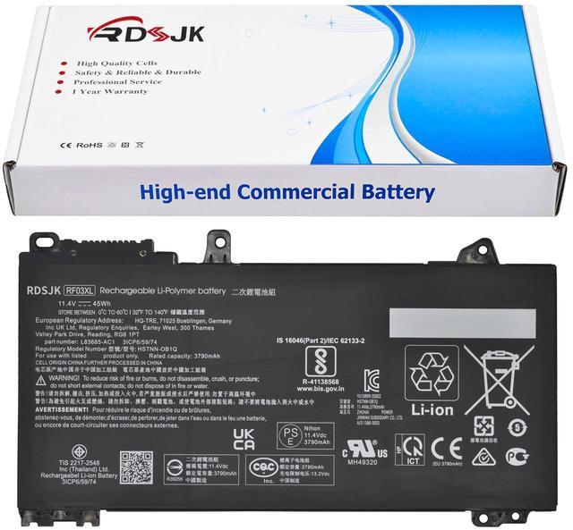 Main image of RF03XL Laptop Battery for HP ProBook 430 440 445 450 455 455R G6/G7 ZHAN 66 Pro13 14 15 G2 G3 Series RF03045XL RE03XL HSTNN-OB1Q HSTNN-DB9A HSTNN-UB7R L83685-AC1 L32656-005 11.4V 45Wh