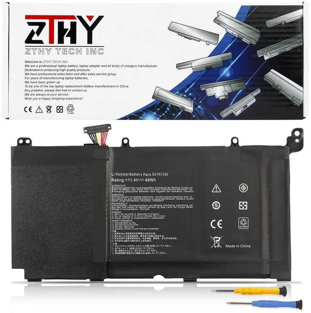 Main image of ZTHY B31N1336 Laptop Battery Replacement for Asus VivoBook S551 S551L S551LA S551LB S551LN V551L V551LB A551L K551L K551LA K551LB K551LN R553L R553LF R553LN Series A42-S551 C31-S551 11.4V 48Wh