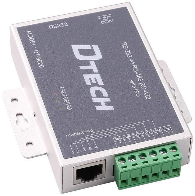 Main image of DTECH Active Isolated RS232 to RS485 RS422 Converter with RJ45 Serial Port Terminal Board Power Adapter DB9 Cable Optical Isolation Protection 2.5kV