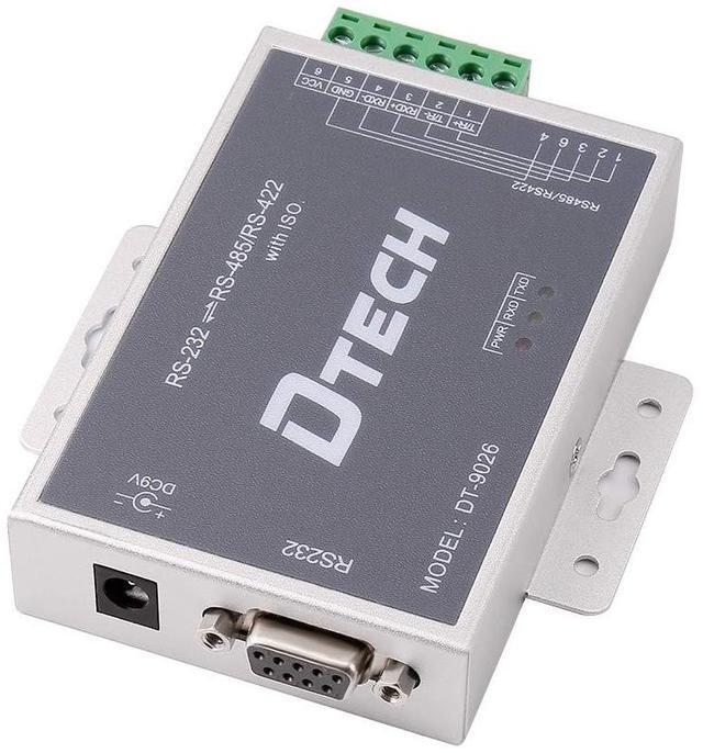 Alt view image 2 of 5 - DTECH Active Isolated RS232 to RS485 RS422 Converter with RJ45 Serial Port Terminal Board Power Adapter DB9 Cable Optical Isolation Protection 2.5kV