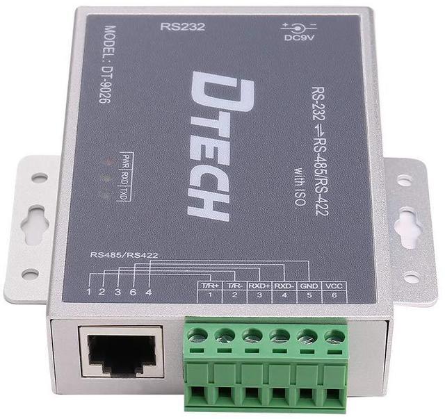 Alt view image 5 of 5 - DTECH Active Isolated RS232 to RS485 RS422 Converter with RJ45 Serial Port Terminal Board Power Adapter DB9 Cable Optical Isolation Protection 2.5kV