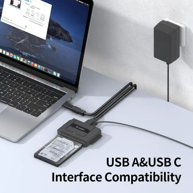 Alt view image 4 of 5 - SUIDEK USB 3.0 to IDE SATA Converter - External SATA to IDE Hard Drive Reader for Universal 2.5"/3.5" HDD/SSD Hard Drive Disk, IDE SATA to USB C Adapter Kit with 12V/2A Power Adapter