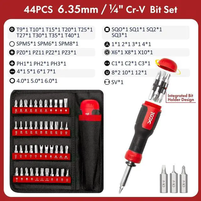 Alt view image 4 of 5 - XOOL 200 in 1 Precision Screwdriver Set, Electronics Repair Tool Magnetic Driver Kit with 164 Bits for Phone, MacBook, Computer, Laptop, PC, Tablet, PS4, Xbox, Nintendo, Game Console