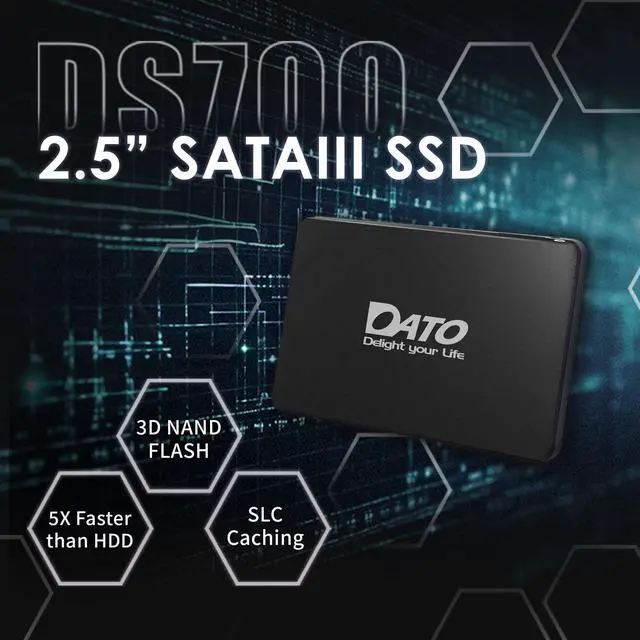 Alt view image 2 of 5 - DATO 512GB SSD 2.5" SATA III Internal Solid State Drive, 3D NAND, SLC Cache, Up to 535/500 MB/s, Compatible with Laptop & PC Desktop