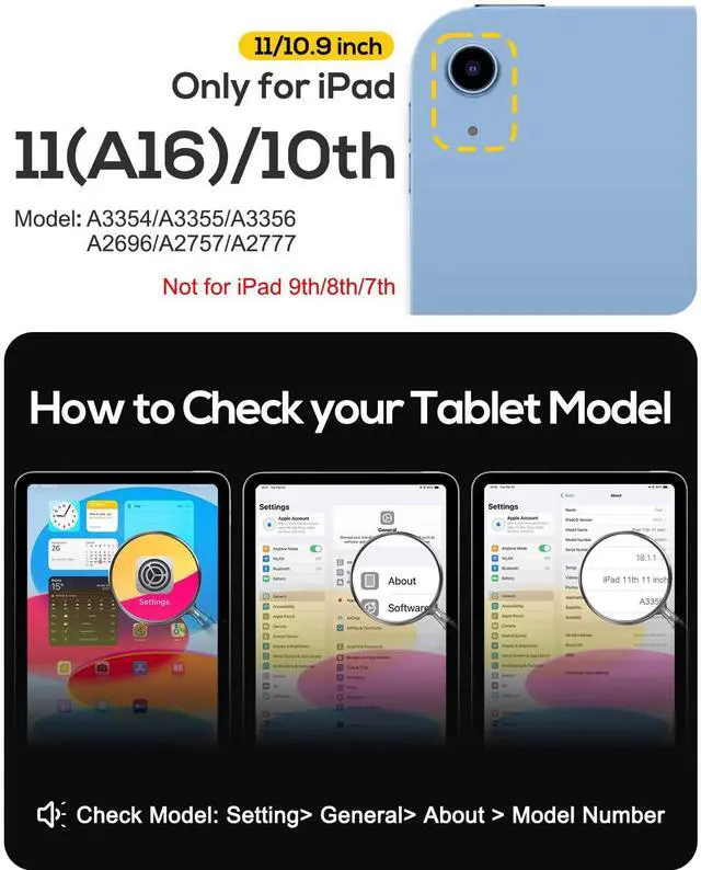 Alt view image 2 of 5 - BRAECN for iPad (A16) 11th/10th Generation case 11/10.9 inch 2025/2022 Heavy Duty Shockproof Protective with Pencil Holder Screen Protector 360°Rotating Stand Handle & Shoulder Strap Full Body Cover