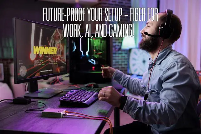 Alt view image 5 of 5 - Multimode LC 850 nm Gigabit Fiber Media Converter - Includes SFP 550 m (0.34 Miles) LC  to UTP Cat5e Cat6 10/100/1000 RJ-45  Auto Sensing Gigabit or Fast Ethernet Speed - Jumbo Frame - LLF Support