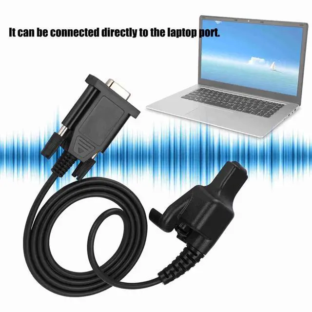 Alt view image 4 of 5 - Qiilu Programming Cable, USB RS232 Serial Port, 1M/3.3ft, Black, For HT1000 MTS2000 XTS3000, Walkie-Talkie Programming