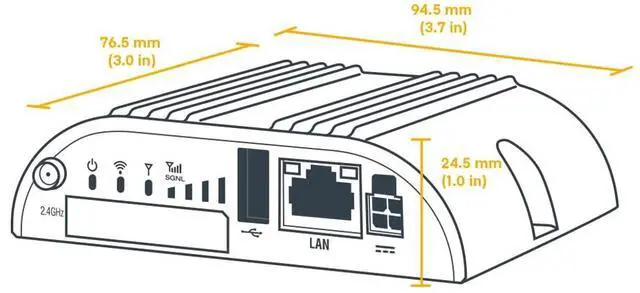 Alt view image 4 of 5 - Cradlepoint IBR200-10M VZ 3y NetCloud 4G LTE Cat 1 Single Mode Router