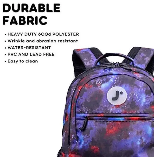 Alt view image 4 of 5 - J World New York Cornelia School Backpack for Kids. Cute Womens Laptop Bookbag, Galaxy, 18 X 12.5 X 8 (H X W X D)