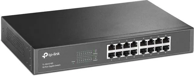 Main image of TP-Link 16 Port Gigabit Switch Metal (tl-sg1016d) -