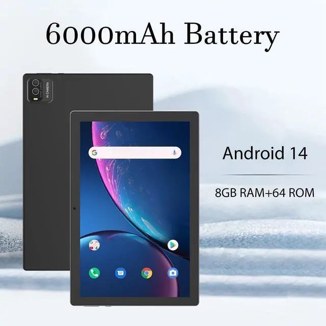 Alt view image 5 of 5 - Android 15 Tablet, 10.1 inch 12GB RAM+64GB ROM 1TB Expandable, 2 in 1 Tablets with Keyboard Case Mouse Stylus, 1.8GHz Quad-core, 1280*800 IPS Touch Screen, 8MP Dual Camera, 5G WiFi 6 BT 5.0 Tablet