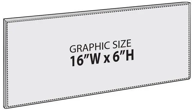 Alt view image 2 of 5 - Azar Displays 122040 16-Inch W by 6-Inch H Wall Mount Acrylic Frame Pack of 10 - Clear Acrylic Wall Frame with Sticky Back - Floating Wall Sign Holder - Adhesive Office Sign - Frameless Picture Frame