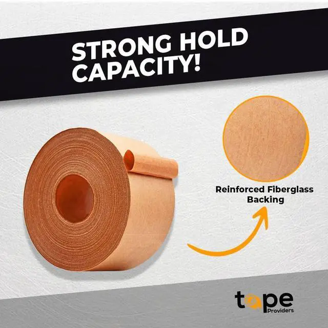 Alt view image 3 of 5 - WOD WATWTE Reinforced Water Activated Kraft Tape Brown Gummed - 2.75 inch (70mm) x 375 ft. Fiberglass Tape for Packing, Shipping, & Sealing, 8 Pack