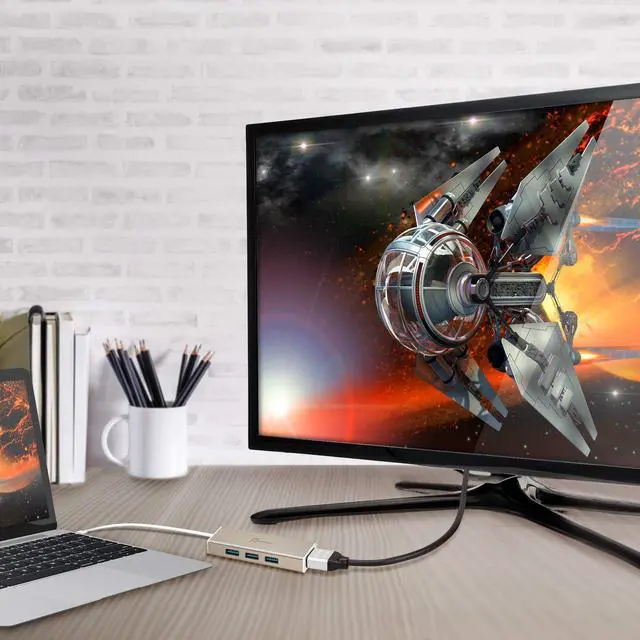 Alt view image 5 of 5 - j5create USB 3.1 Type C to 3 USB 3.0 Hub with 4K HDMI Port (JCH451)