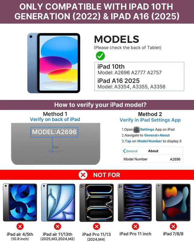 Alt view image 2 of 5 - typecase Touch iPad 10th Generation Case with Keyboard (10.9", 2022), Multi-Touch Trackpad, 10 Color Backlight, 360° Rotatable, Thin & Light for Apple iPad 10th Gen 10.9 (Raspberry)